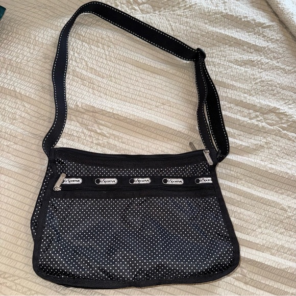 Lesportsac Handbags - Black & White Expandable Dotted LeSportsac Wet Bag